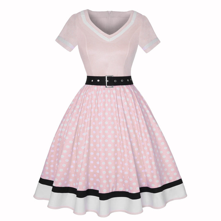 Vintage Hepburn Polka Dot Kleid