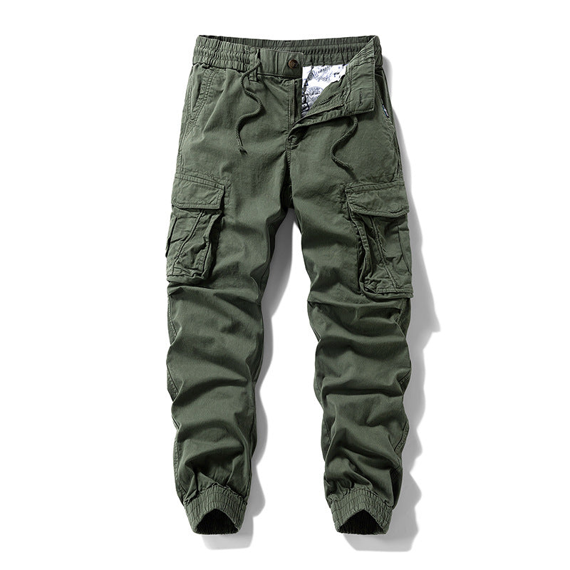 Herren Funktionale Cargo-Jogginghose mit ergonomischen Knieabnähern, Kordelbund und großvolumigen Klappentaschen Nord Taschen