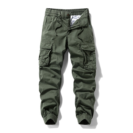 Herren Funktionale Cargo-Jogginghose mit ergonomischen Knieabnähern, Kordelbund und großvolumigen Klappentaschen Nord Taschen
