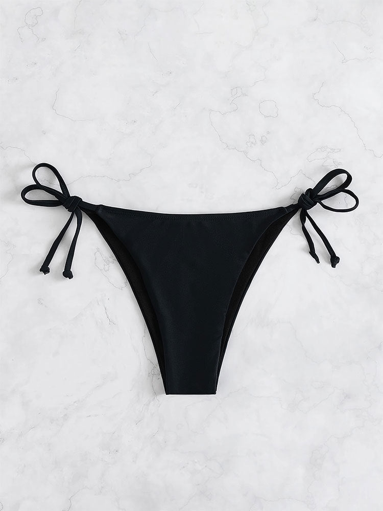 Damen klassisches Triangel-Bikini-Set mit verstellbaren Trägern