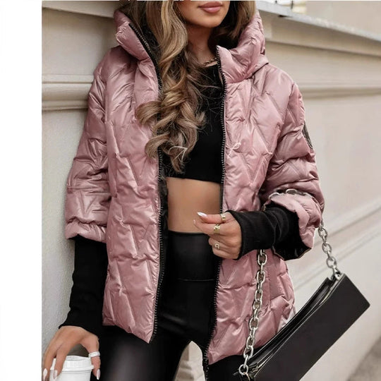 Damen Steppjacke mit hochabschließendem Kragen und breitem Ärmel - Arvani