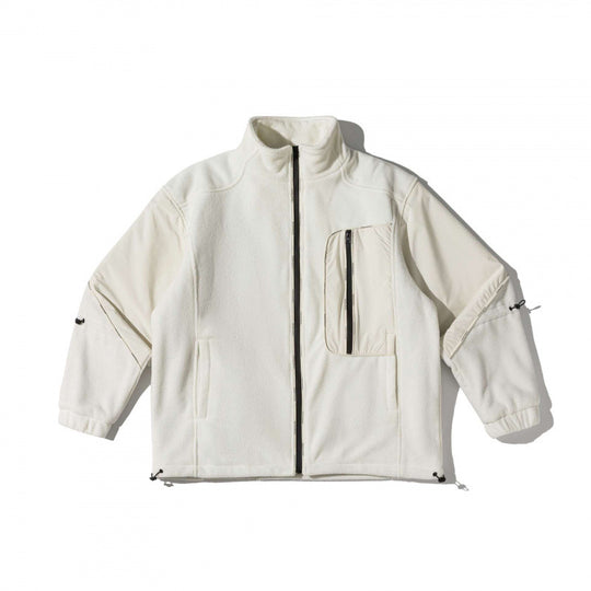 Unisex Oversize-Fleecejacke mit Nylon-Panelen, hohem Stehkragen und Multi-Taschen Nord Taschen