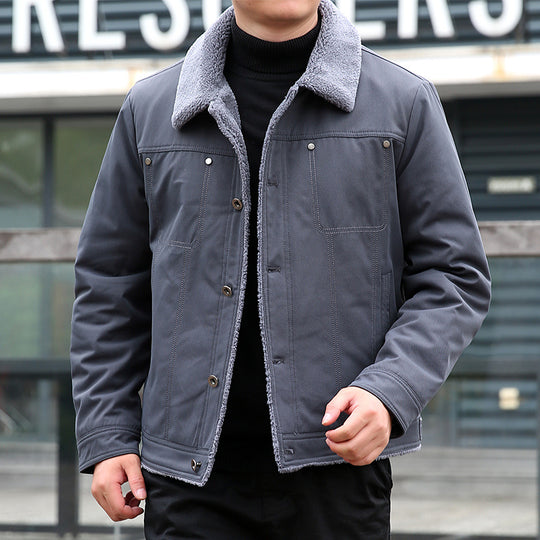 Herren Lässige Jacke mit Teddyfutter Nord Taschen