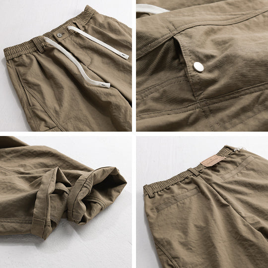 Herren Utility-Cargohose mit Kordelzugbund und seitlichen Pattentaschen Nord Taschen