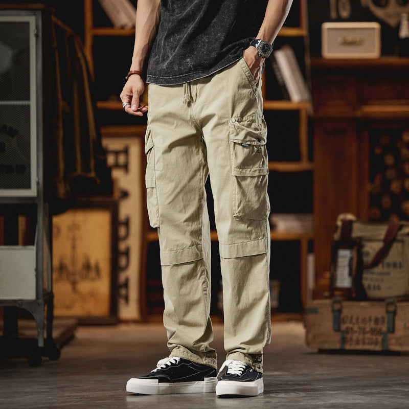 Herren Lässige Cargohose im Utility-Look mit Tunnelzugbund, Multifachtaschen und Kniepaneelen Nord Taschen