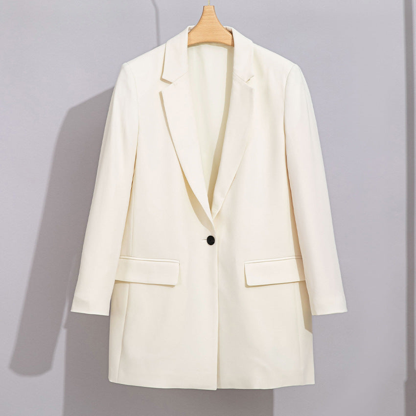 Damen Longline-Blazer mit geradem Schnitt und dezenten Pattentaschen Nord Taschen