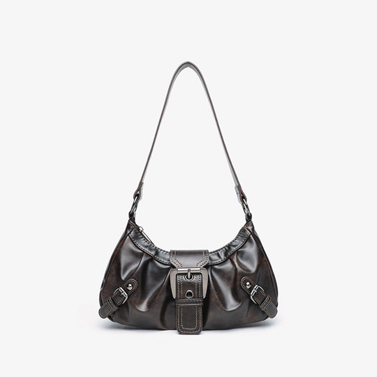 Damen elegante Umhängetasche mit stilvollem Faltendesign und practical Schulterriemen Nord Taschen
