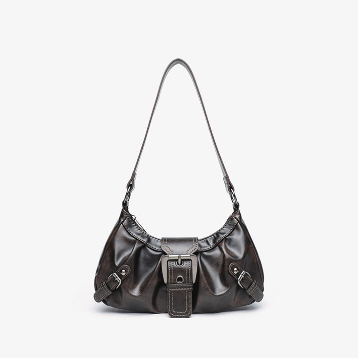 Damen elegante Umhängetasche mit stilvollem Faltendesign und practical Schulterriemen Nord Taschen