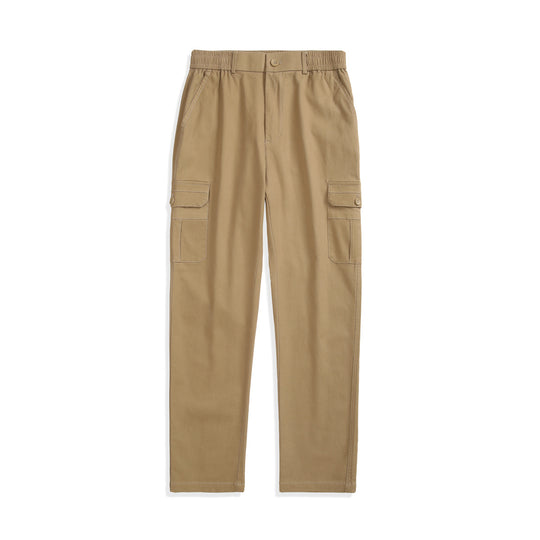 Herren Gerade geschnittene Cargo-Hose mit elastischem Bund und aufgesetzten Klappentaschen Nord Taschen