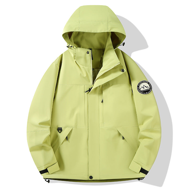Damen wasserdichte Hardshell-Outdoorjacke mit Kapuze und Multifunktionstaschen Nord Taschen