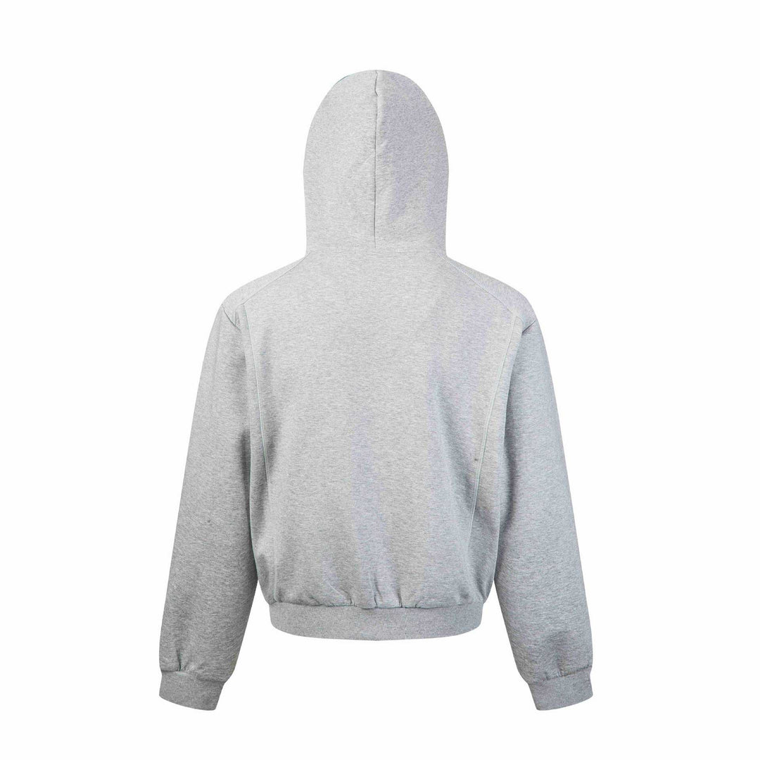 Unisex Kapuzen-Sweatjacke mit durchgehendem Reißverschluss und geripptem Bund Nord Taschen