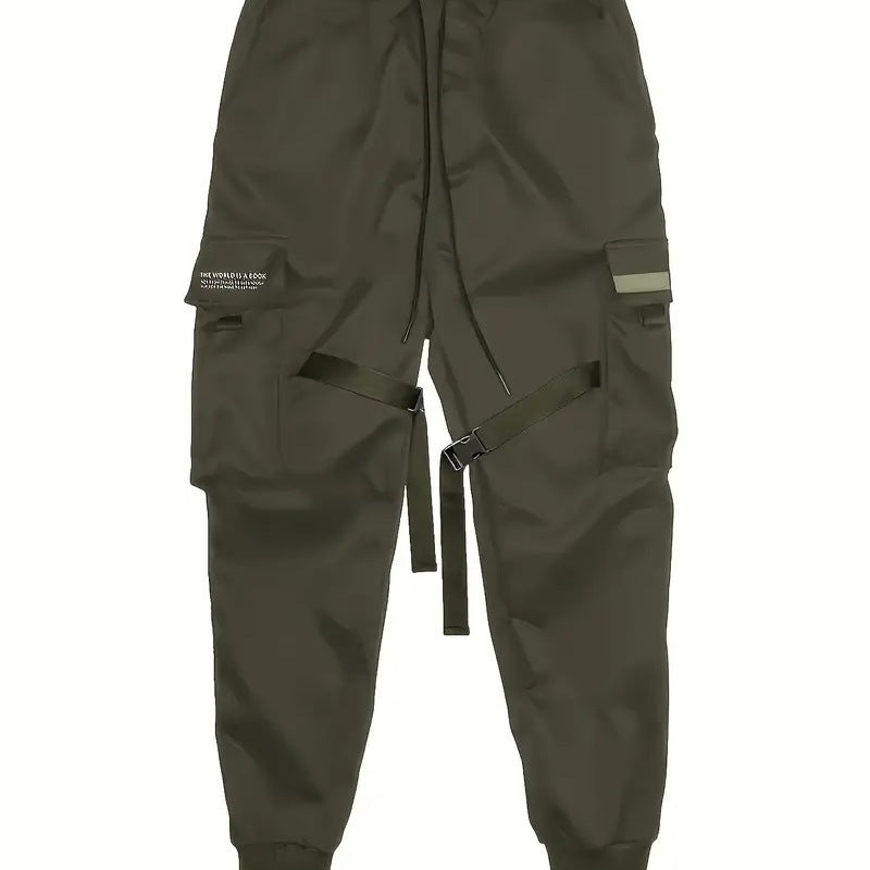 Herren Technische Cargo-Jogginghose mit Mehrfachtaschen, Gurtriemen & elastischem Bündchen Nord Taschen