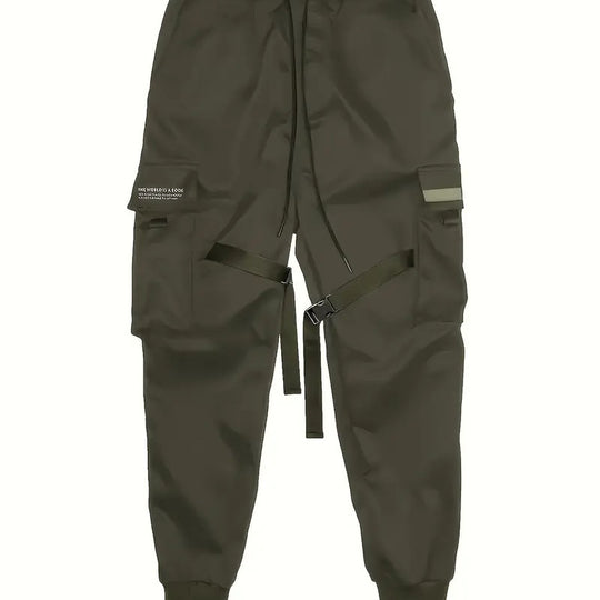 Herren Technische Cargo-Jogginghose mit Mehrfachtaschen, Gurtriemen & elastischem Bündchen Nord Taschen