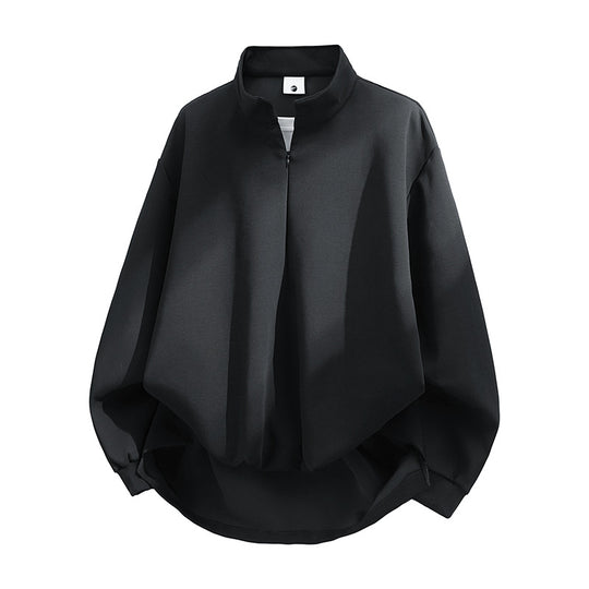 Unisex Oversize-Sweatshirt mit Stehkragen, Halbreißverschluss und ballonförmigem Saum Nord Taschen