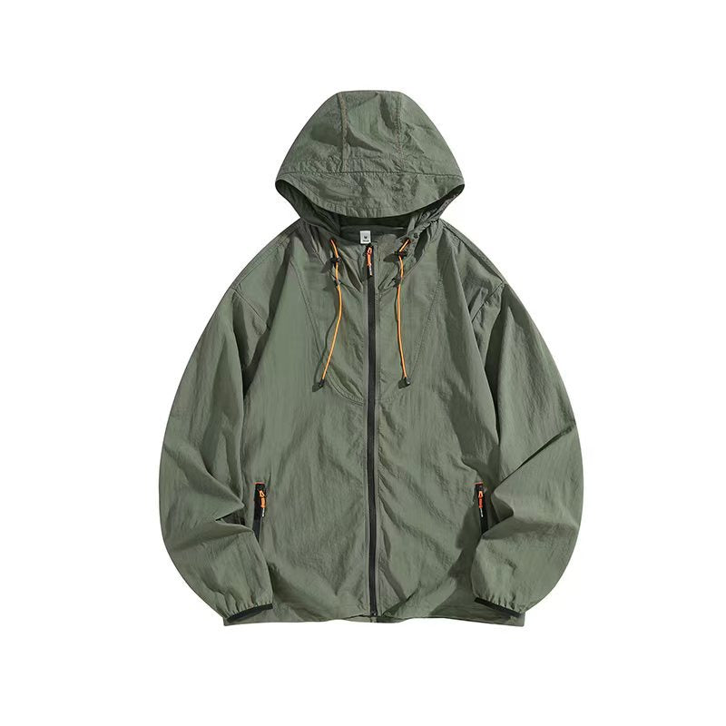 Herren Leichte Outdoorjacke mit Kapuze und praktischen Reißverschlusstaschen Nord Taschen