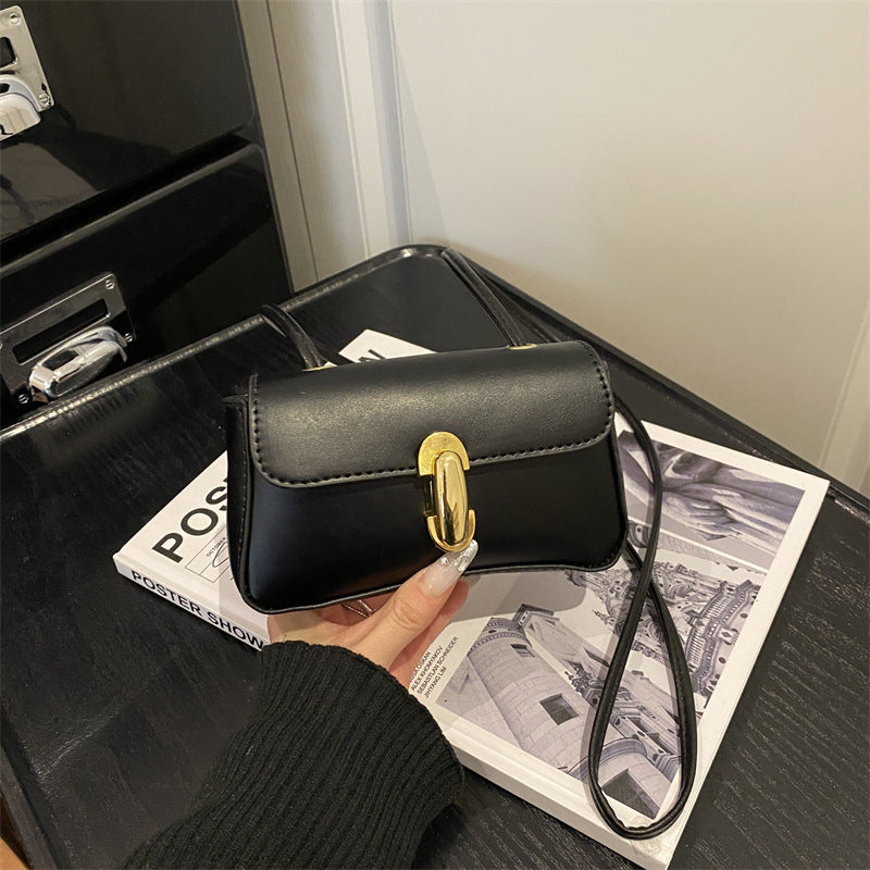 Damen elegante Umhängetasche mit goldenem Verschluss Nord Taschen