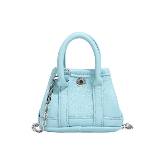 Damen Mini-Handtasche mit geschmeidiger Struktur und abnehmbarem Kettenriemen Nord Taschen