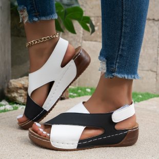 Damen  orthopädische Keilsandalen mit Memory-Foam und verstellbarem Fersenriemen Nord Taschen