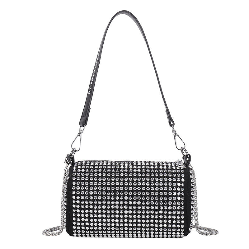 Damen Glamouröse Umhängetasche mit funkelnden Rhinestone-Akzenten Nord Taschen