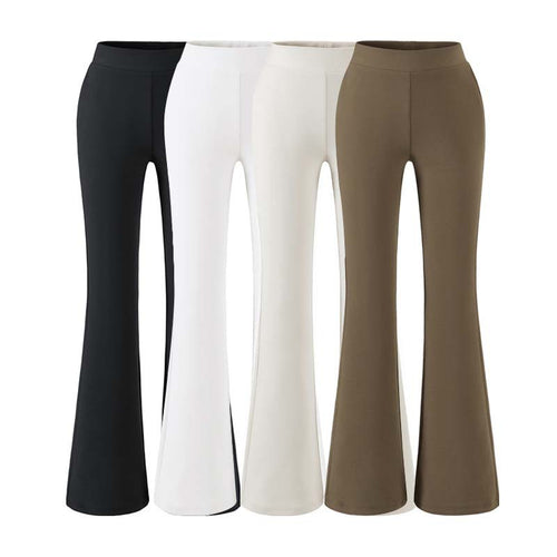 Damen hochtaillierte Stretch‑Schlaghose mit weitem Bootcut‑Schnitt Nord Taschen