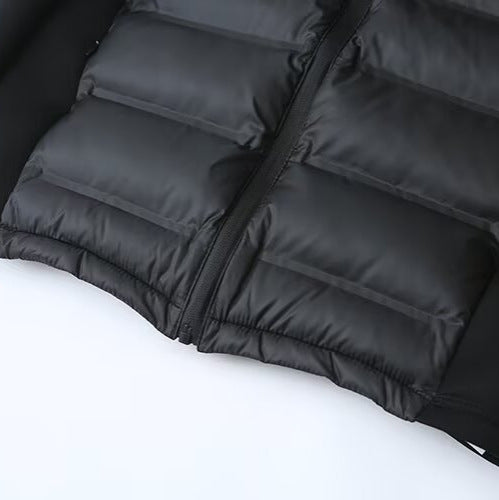 Damen Hybrid-Steppjacke mit Softshell-Ärmeln und Kapuze Nord Taschen