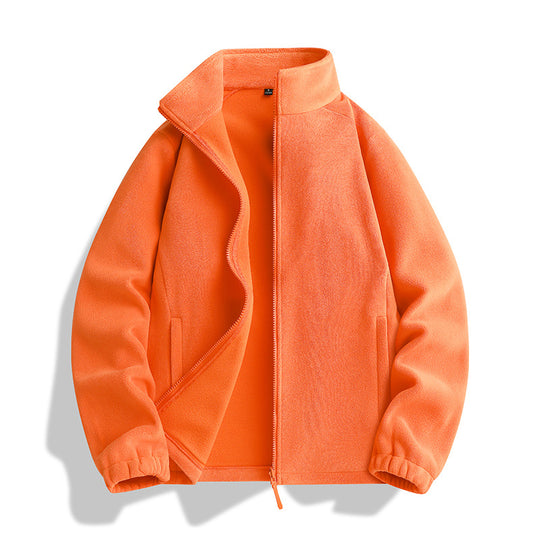 Unisex Fleecejacke mit Stehkragen, durchgehendem Reißverschluss und elastischen Bündchen Nord Taschen