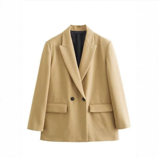 Damen Doppelreihiger Boxy-Blazer mit kastiger Silhouette und Reverskragen Nord Taschen