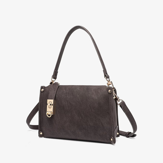 Damen elegante Umhängetasche mit verstellbarem Schulterriemen und goldenen Akzenten Nord Taschen