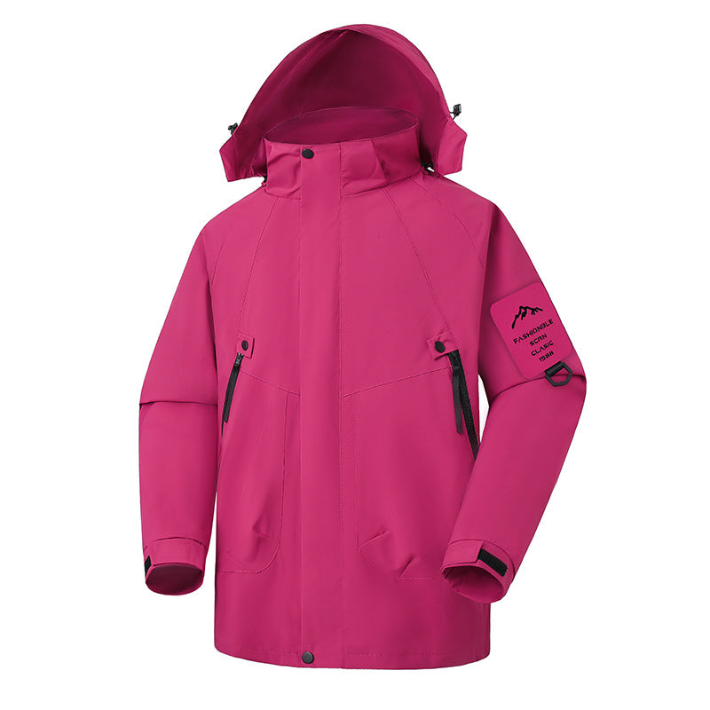 Herren Wasserdichte Softshell-Outdoorjacke mit verstellbarer Kapuze und versiegelten Nähten Nord Taschen