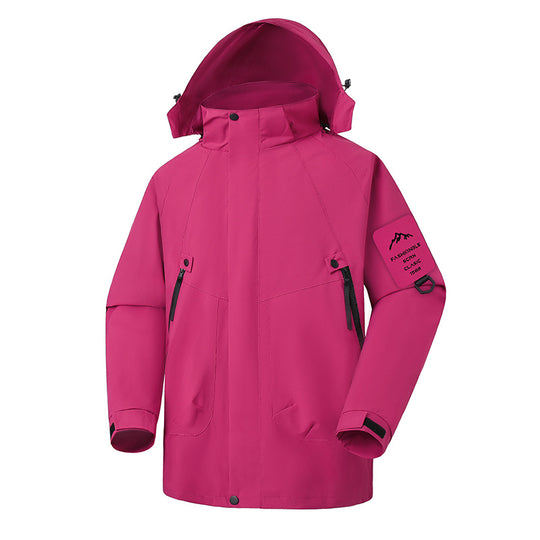 Herren Wasserdichte Softshell-Outdoorjacke mit verstellbarer Kapuze und versiegelten Nähten Nord Taschen