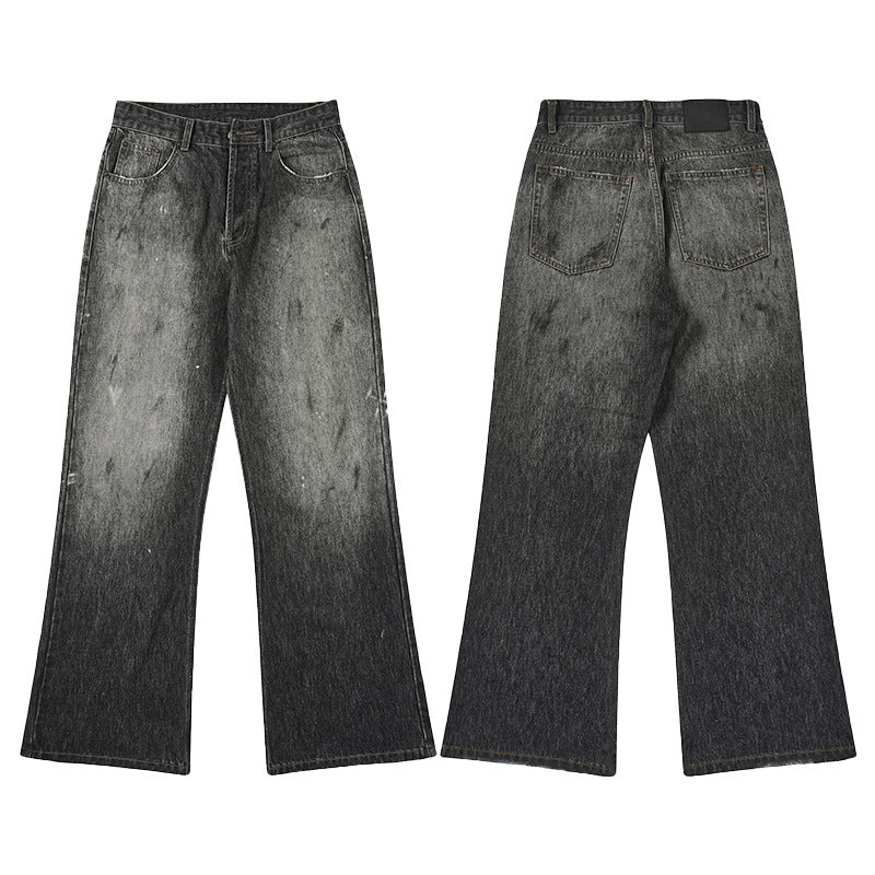 Herren Relaxed‑Straight Denim-Jeans mit Vintage-Waschung und verlängertem Saum Nord Taschen