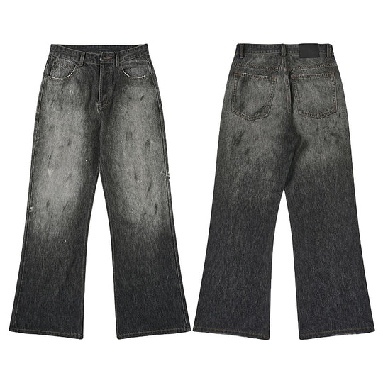Herren Relaxed‑Straight Denim-Jeans mit Vintage-Waschung und verlängertem Saum Nord Taschen