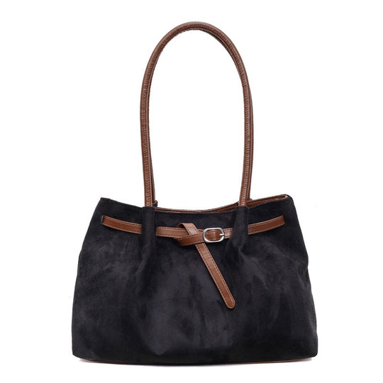 Damen Hobo-Tasche aus hochwertigem Wildlederimitat mit elegantem Akzent Nord Taschen
