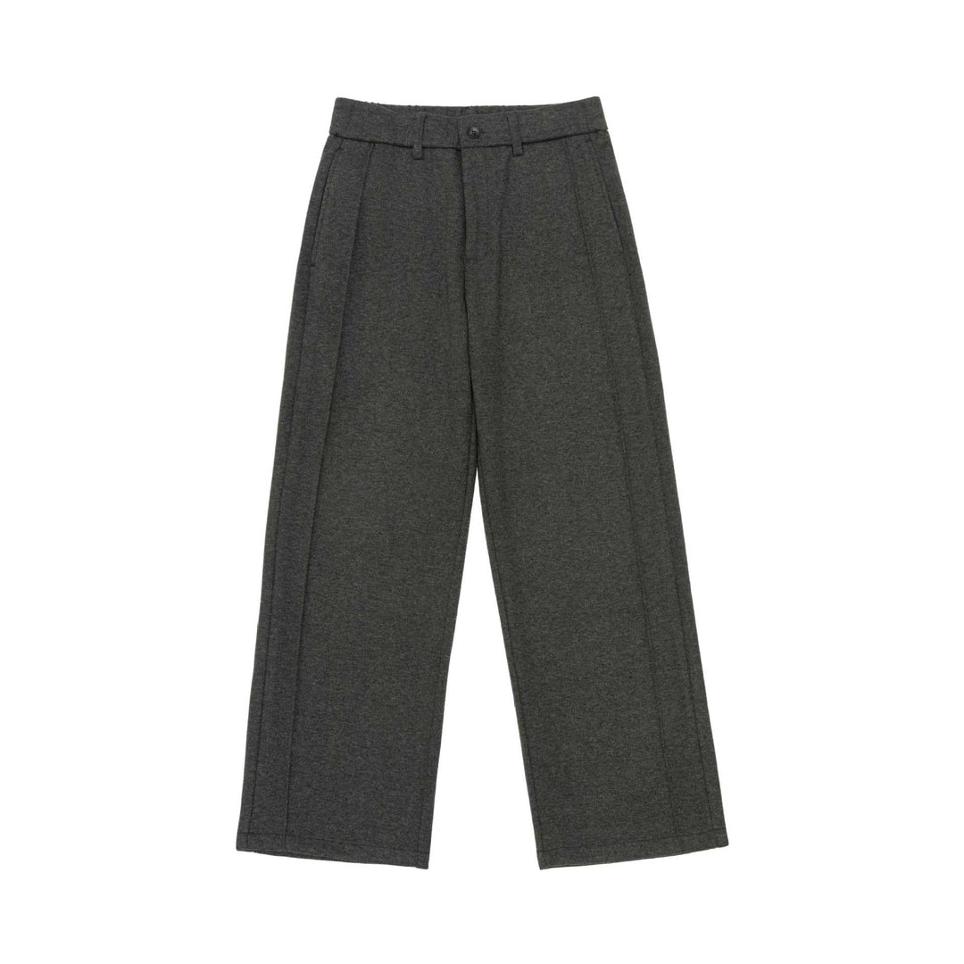 Damen Weite Bundfaltenhose aus Sweatstoff mit hoher Taille und Bügelfalte Nord Taschen