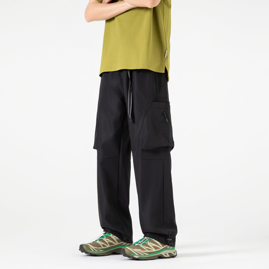 Herren Baggy-Cargo-Hose im Tech-Utility-Stil mit großvolumigen Klapptaschen, elastischem Bund und verstellbarem Kordelsaum Nord Taschen