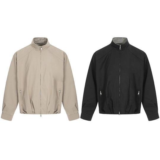Herren Leichter Windbreaker‑Blouson mit Funnelkragen und verdeckten Reißverschlüssen Nord Taschen