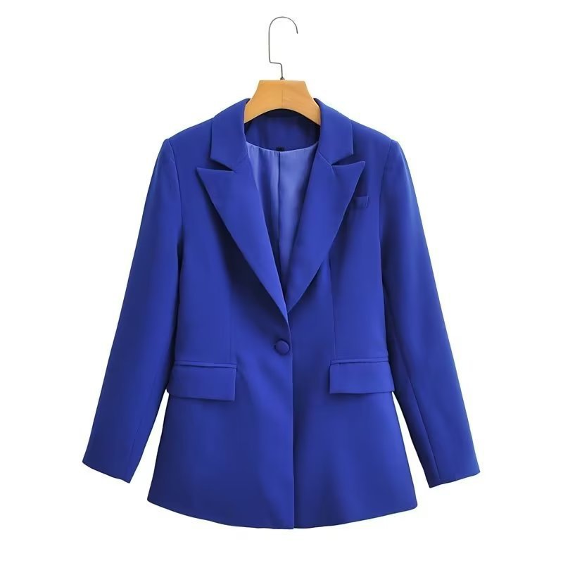 Damen Taillierter Zweiteiler‑Blazer mit konturierter Taille, markantem Revers und weiter Anzughose Nord Taschen