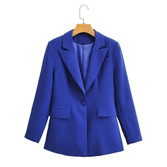 Damen Taillierter Zweiteiler‑Blazer mit konturierter Taille, markantem Revers und weiter Anzughose Nord Taschen