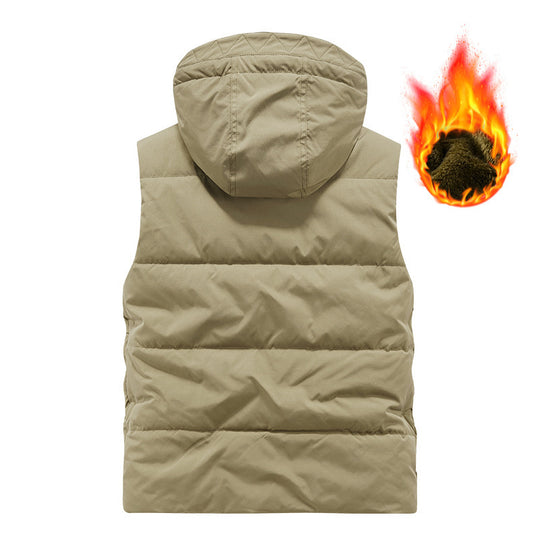 Herren Funktionelle Outdoor-Weste mit Kapuze Nord Taschen