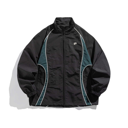 Unisex Leichte Boxy-Trackjacke mit Kontrastpaspeln Nord Taschen