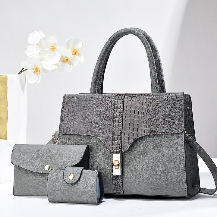 Damen strukturierte Handtasche mit abnehmbarem Zubehör Nord Taschen