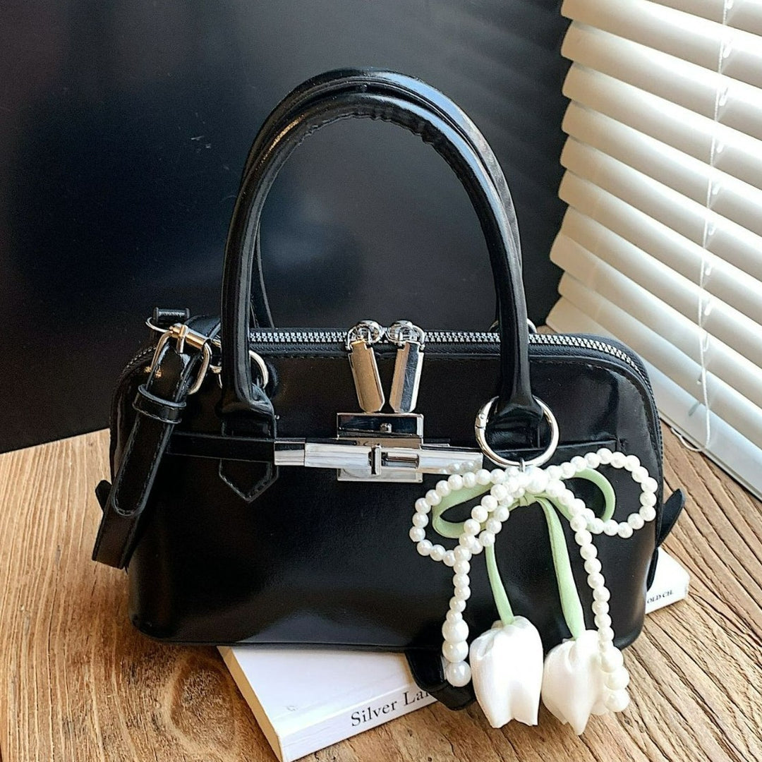 Damen modische Handtasche mit blumiger Schmuckverzierung Nord Taschen