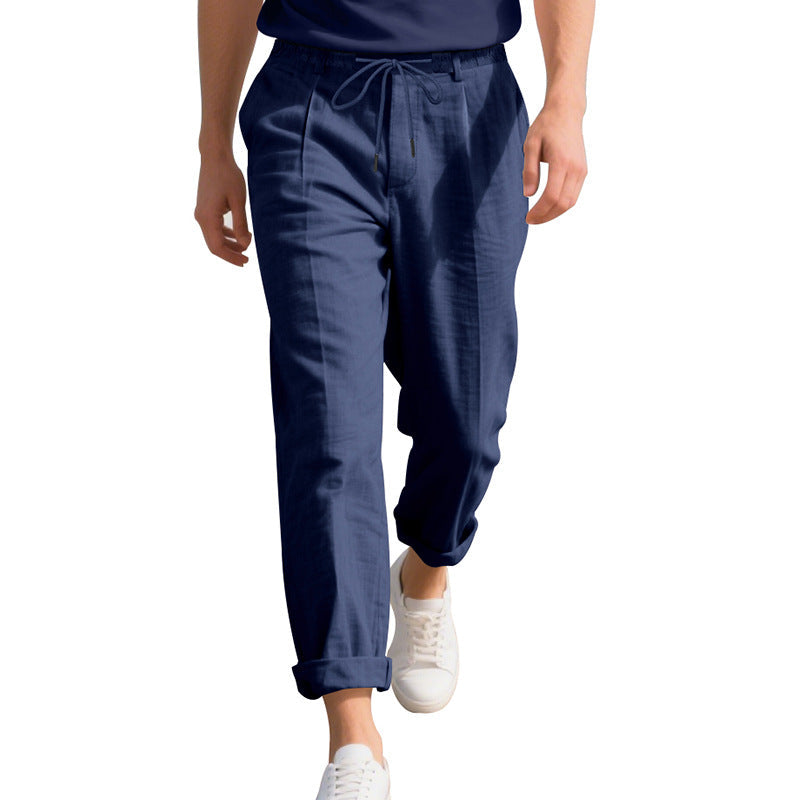 Herren leichte, atmungsaktive Strandhose mit verstellbarem Kordelzug und praktischen seitlichen Taschen
