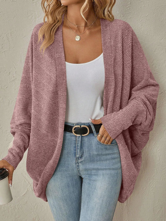 Damen Lässiger Cardigan mit offenem Schnitt Nord Taschen