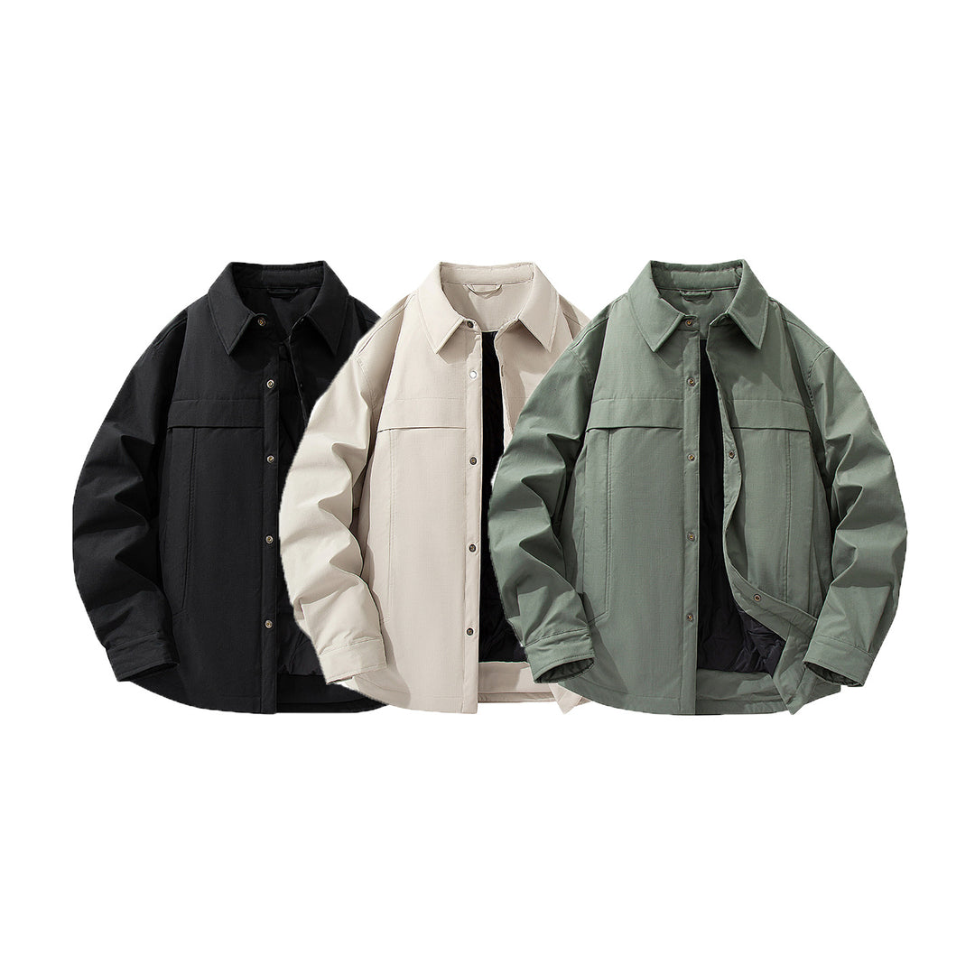 Herren Wasserdichte gesteppte Overshirt-Jacke mit Thermofutter Nord Taschen