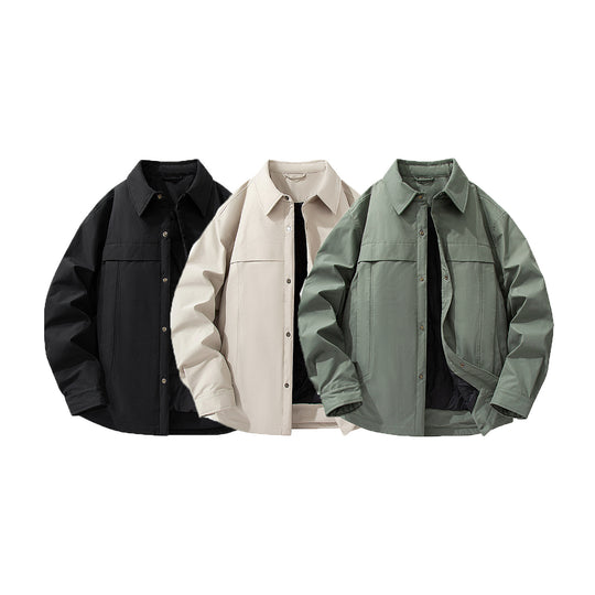 Herren Wasserdichte gesteppte Overshirt-Jacke mit Thermofutter Nord Taschen
