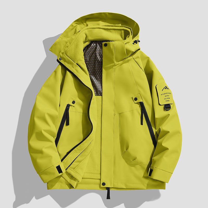 Herren Wasserdichte Utility-Softshelljacke mit Kapuze, schräge Reißverschlusstaschen & verstellbaren Ärmelriegeln Nord Taschen