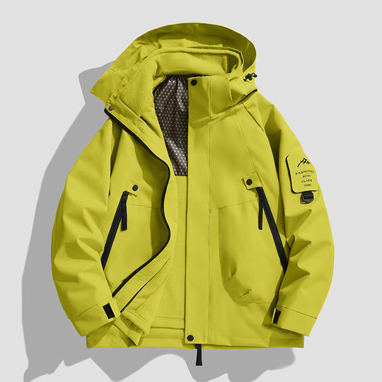 Herren Wasserdichte Utility-Softshelljacke mit Kapuze, schräge Reißverschlusstaschen & verstellbaren Ärmelriegeln Nord Taschen