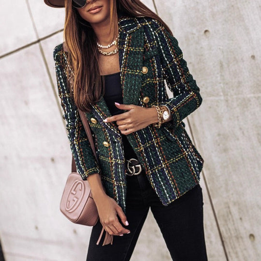 Damen Eleganter Strukturierter Blazer Nord Taschen