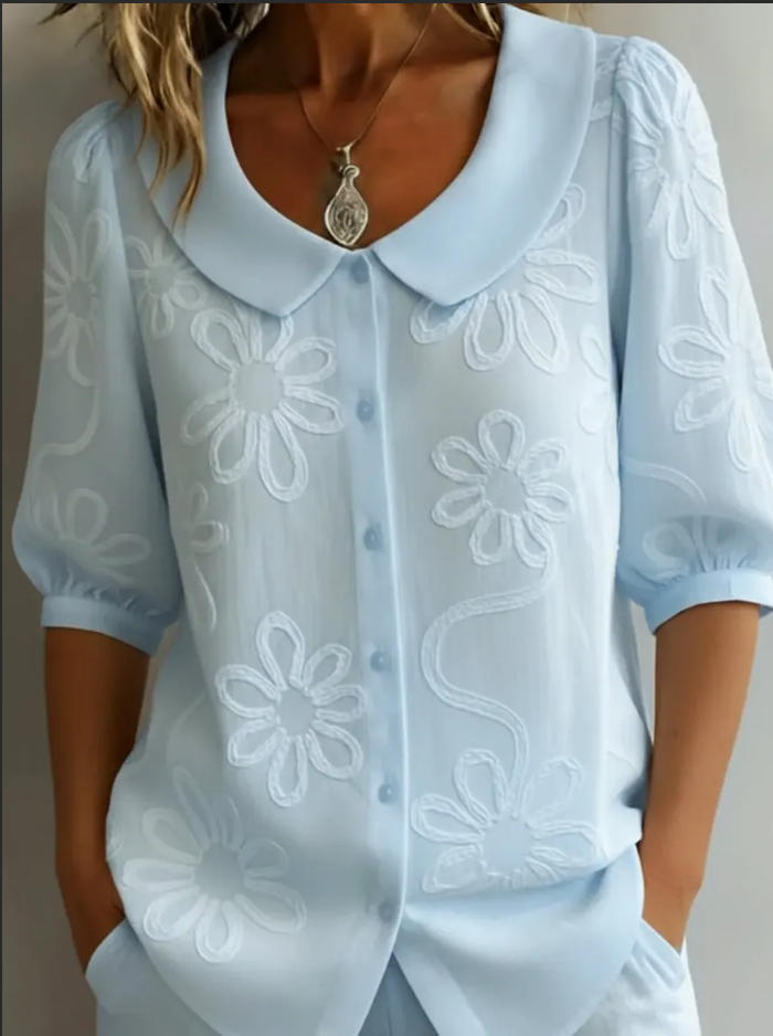 Damen Bluse mit floralem Muster Nord Taschen